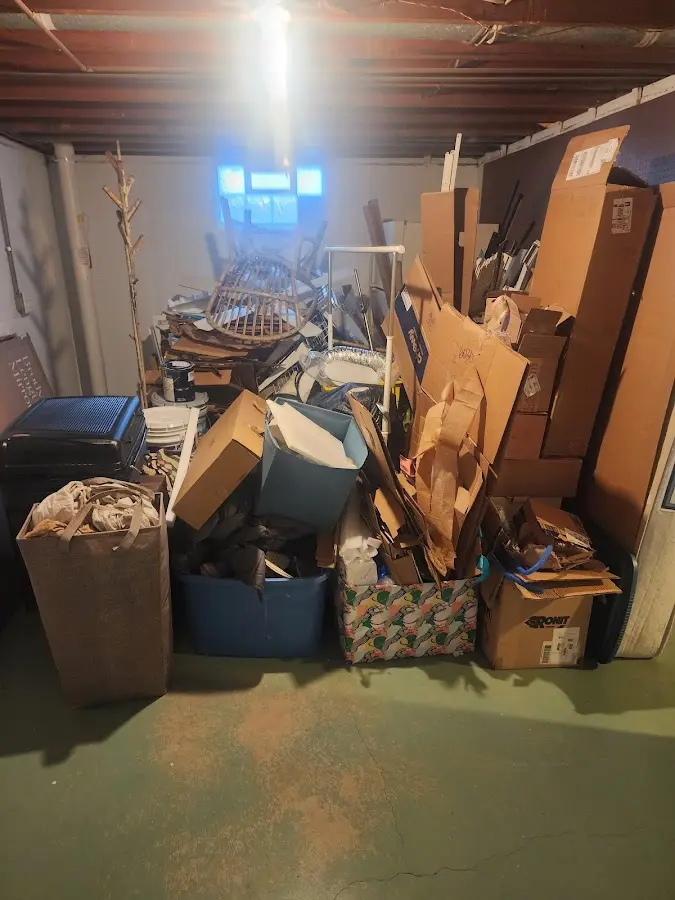 Roll-off dumpster container at job site for Yard Waste Dumpster Rental in Harbison Canyon